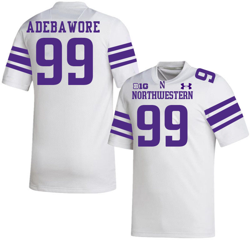 Northwestern Wildcats #99 Adetomiwa Adebawore College Football Jerseys Stitched-White